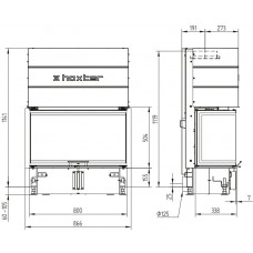 Каминная топка Hoxter UKA 35/80/35/50Sh