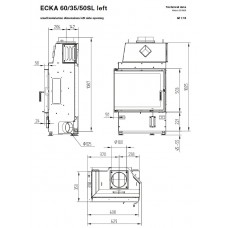 Каминная топка Hoxter ECKA 60/35/50SL Левосторонняя