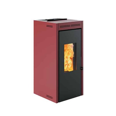 Печь-камин Invicta Teramo 17 Pellet Stove Красная (с водяным контуром) от производителя Invicta