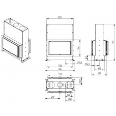 Каминная топка Jydepejsen Sigma Duplex