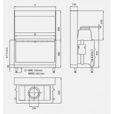 Каминная топка KFD Linea H 1050 4.0