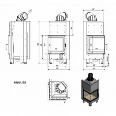 Каминная топка Kratki MBN/L/BS