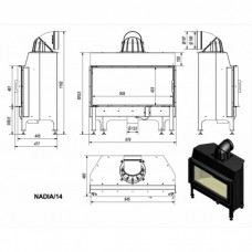 Каминная топка Kratki Nadia/14