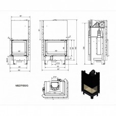 Каминная топка Kratki MBZ/P/BS/G