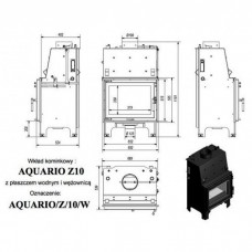 Каминная топка Kratki AQUARIO/Z/10/PW/W