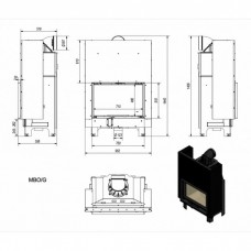Каминная топка Kratki MBO/G