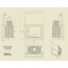 Каминная топка Kratki Amelia/G