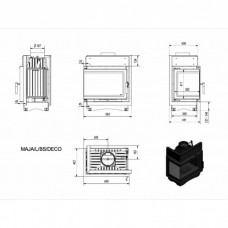Каминная топка Kratki Maja/L/BS/Deco