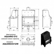 Каминная топка Kratki AQUARIO/O/12/PW/W