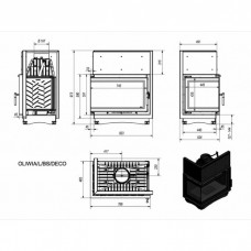 Каминная топка Kratki Oliwia/L/BS/Deco