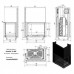 Каминная топка Kratki Amelia/P/BS/G (угловое стекло справа, гильотина) от производителя Kratki
