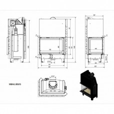 Каминная топка Kratki MBA/L/BS/G