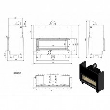 Каминная топка Kratki MB120/G