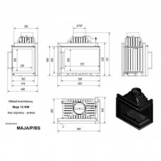 Каминная топка Kratki Maja/PW/12/G