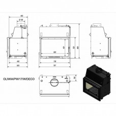 Каминная топка Kratki OLIWIA/PW/17/W/DECO