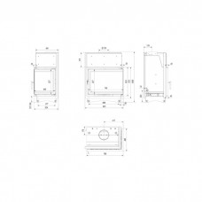 Каминная топка Kratki Amelia/PW/BP/24/BS/W/Deco