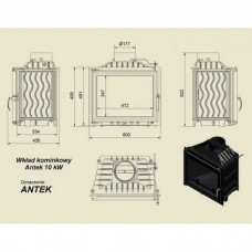 Каминная топка Kratki Antek/180