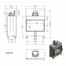 Каминная топка Kratki Lucy/14