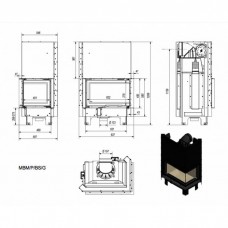 Каминная топка Kratki MBM/P/BS/G