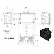 Каминная топка Kratki Wiktor/DECO