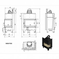 Каминная топка Kratki MBM/P/BS