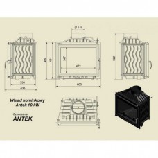 Каминная топка Kratki Antek/150