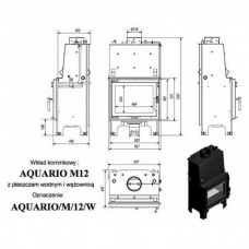 Каминная топка Kratki AQUARIO/M/12/PW/W