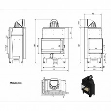 Каминная топка Kratki MBM/L/BS