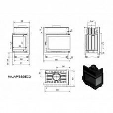 Каминная топка Kratki Maja/P/BS/Deco