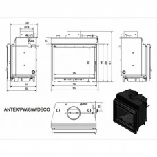 Каминная топка Kratki Antek/PW/8/W/DECO