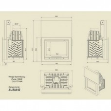 Каминная топка Kratki Zuzia/G
