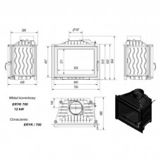 Каминная топка Kratki Eryk 700