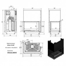 Каминная топка Kratki Oliwia/L/BS/G