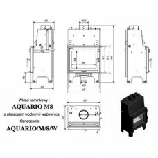 Каминная топка Kratki AQUARIO/M/8/PW/W