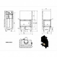 Каминная топка Kratki MBM/L/BS/G