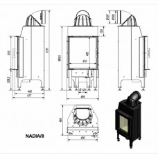 Каминная топка Kratki Nadia/8