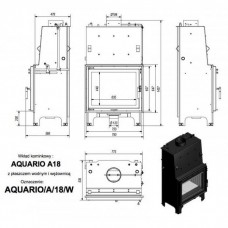 Каминная топка Kratki AQUARIO/A/18/PW/W