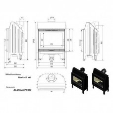 Каминная топка Kratki Blanka 670/570