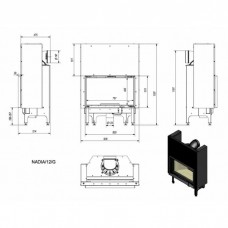 Каминная топка Kratki Nadia/12/G