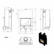Каминная топка Kratki MBA/G