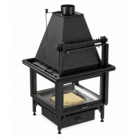 Центральный дровяной камин TITAN 90/160