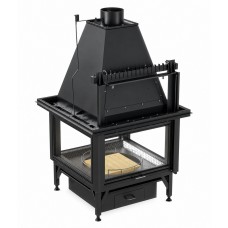 Центральный дровяной камин TITAN 90/160