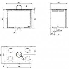 Каминная топка La Nordica Inserto 80 Wide 2.0