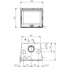 Каминная топка La Nordica Inserto 60 L 4.0 Ventilato