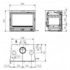 Каминная топка La Nordica Inserto 70 L 4.0 Ventilato