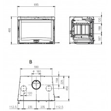 Каминная топка La Nordica Inserto 70 H49 Ventilato