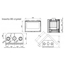 Каминная топка La Nordica Inserto 80 Crystal Evo Ventilato