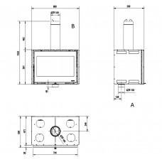 Каминная топка La Nordica Inserto 80 EPS Wide