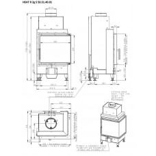 Каминная топка Romotop HEAT  R/L 3g 50.51.40.21 угловая с раздельными стеклами