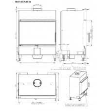 Каминная топка Romotop HEAT 2g 70.50.01 с прямым стеклом